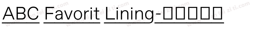 ABC Favorit Lining字体转换